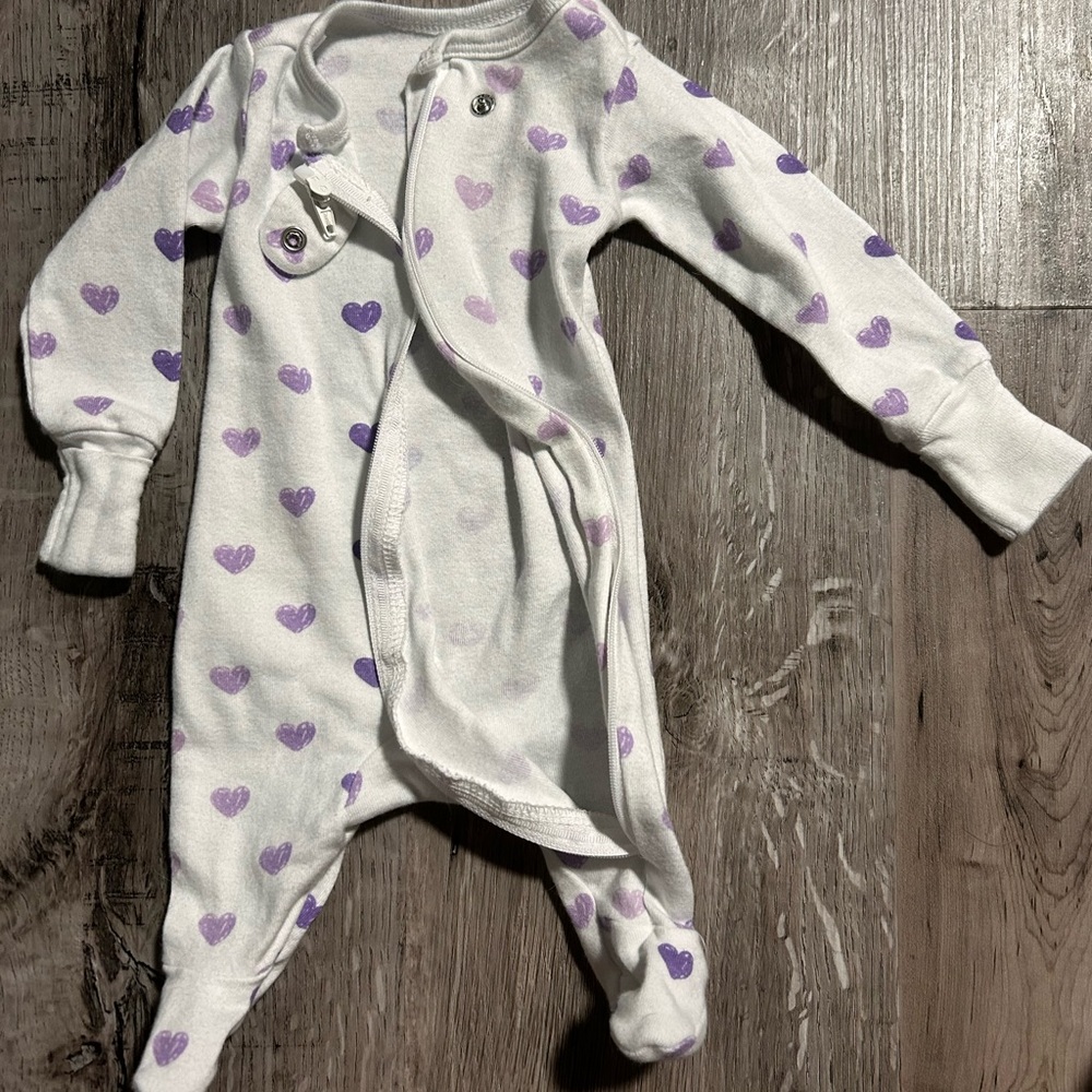 Purple Heart Kids Footie